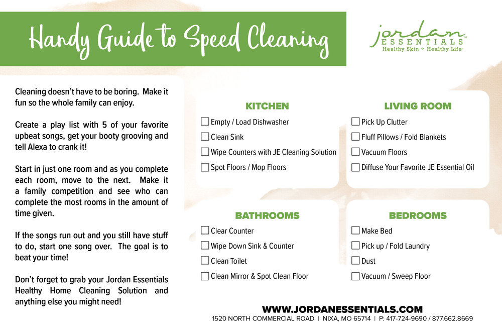Download JE’s Speedy Cleaning Guide to gain your saturdays back!