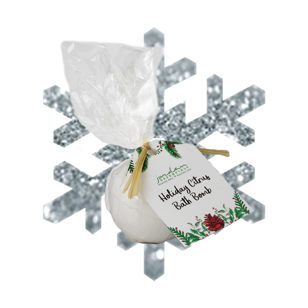 HOLIDAY CITRUS BATH BOMB How fun is this gift? Gift tag and ready to give as a naturally based citrus bath bomb. Give one and get one for you. You are doing great this holiday season. $6.50 WHILE SUPPLIES LAST